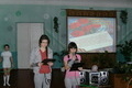 Ведущие праздника Лыга Анастасия и Ветитнева Ангелина, ученицы 9 класса